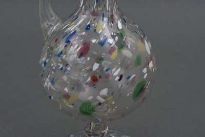 18th century blown glass carafe Color inclusions Shower base