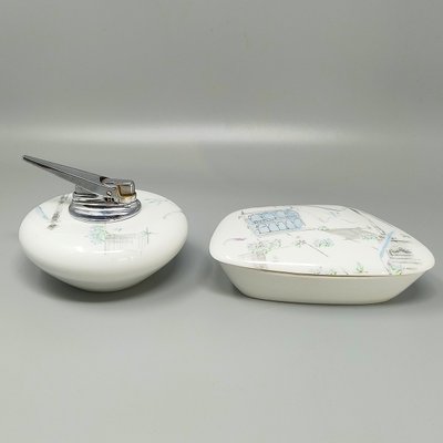 1960s Stunning Smoking Set in Ceramic by Rosenthal. Made in Germany