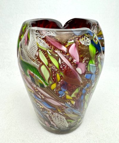 Tutti-frutti Murano Glass Vase 