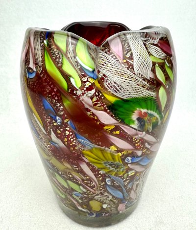 Tutti-frutti Murano Glass Vase 