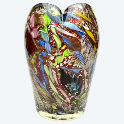 Tutti-frutti Murano Glass Vase 