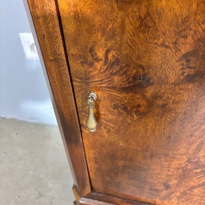 Antique pair of Cappuccino bedside tables in solid walnut from Lombardy 1840. Restored. Size L 49 x 35.