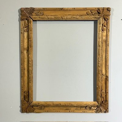 Antique carved solid wood frame from the 17th – 18th century. Size: 54.3 x 43.1 cm.