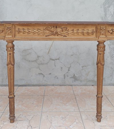 Grande console style Louis XVI en chêne