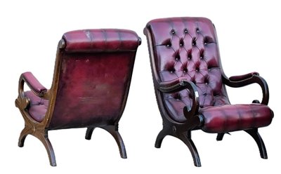 Pair of Chesterfield Armchairs