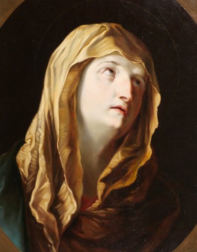 Italian school of the 19th century, Virgin in prayer after Guido Reni, painting, Mater Dolorosa