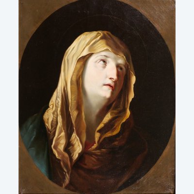 Italian school of the 19th century, Virgin in prayer after Guido Reni, painting, Mater Dolorosa