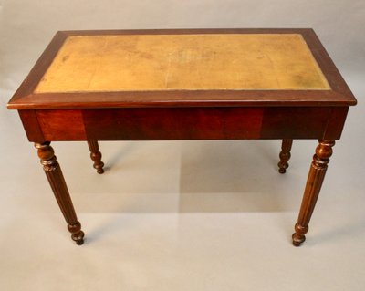 19th Century Mahogany Desk with Leather Top