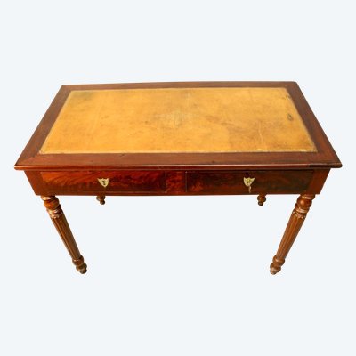 19th Century Mahogany Desk with Leather Top