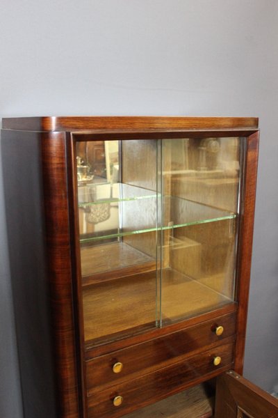 Art Deco Period Walnut Silver Cabinet