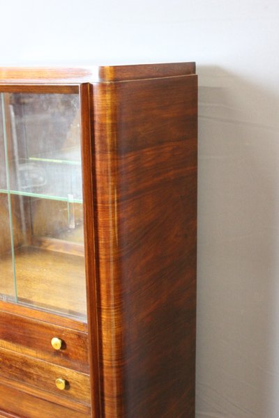 Art Deco Period Walnut Silver Cabinet