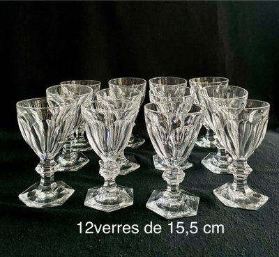 Baccarat set of 45 Harcourt crystal glasses