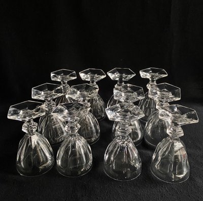 Baccarat set of 45 Harcourt crystal glasses