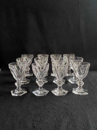 Baccarat set of 45 Harcourt crystal glasses