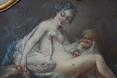 Trumeau Painting Leda and the Swan