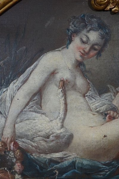 Trumeau Painting Leda and the Swan