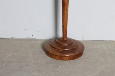 Antique 1940 art deco floor ashtray made of solid walnut and brass. 65 cm high