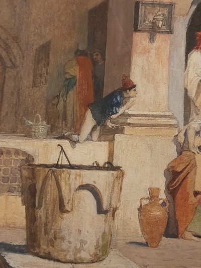 AZE Adolphe scène de rue à Venise 1879  gouache 