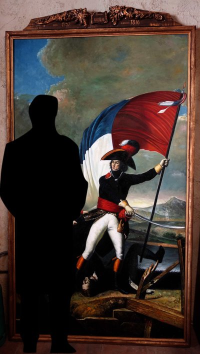 Large 235 cm portrait of Empire Marshal Augereau