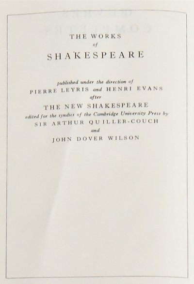 Shakespeare's complete bilingual works in 12 volumes - Club français du Livre, 1962