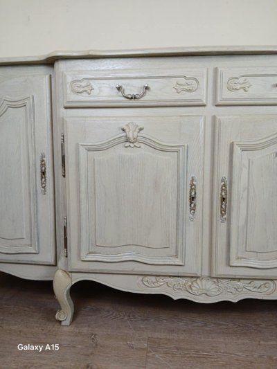 Buffet En Enfilade Style Louis XV Provençal En Bois Laqué Circa 1900