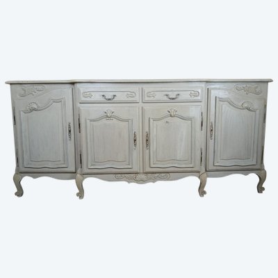 Buffet En Enfilade Style Louis XV Provençal En Bois Laqué Circa 1900