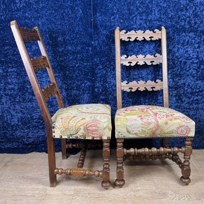 Pair Of Renaissance Walnut Reclining Chairs