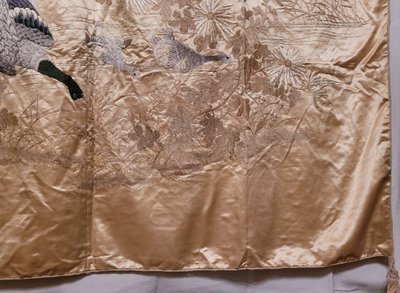 Large Chinese embroidered hanging, late 19th century