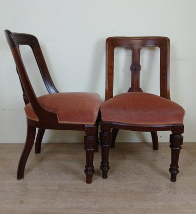 Pair of Quality 19th Century English Mahogany Chairs Circa 1850