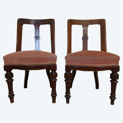 Pair of Quality 19th Century English Mahogany Chairs Circa 1850