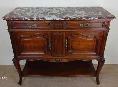 Buffet De Style Louis XV En Noyer Vers 1880