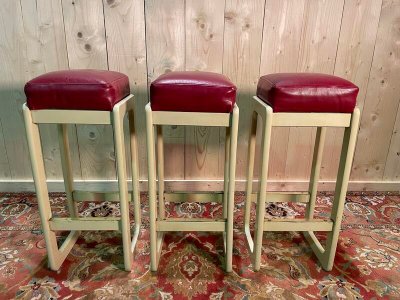 Set of 3 bar stools 1970