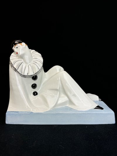 Genvane - Pierrot Et Colombine Earthenware Bookends