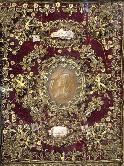 Tableau Reliquaire à La Gloire De La Vierge - Late 18th century