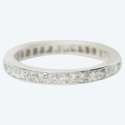 Wedding band in white gold and diamonds 0.35ct