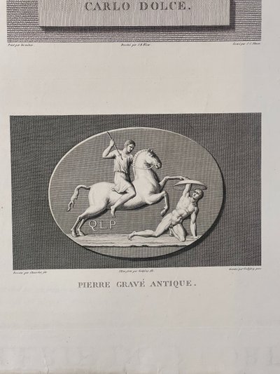 Carlo Dolci, Cavalier combatant un fantassin, Etching