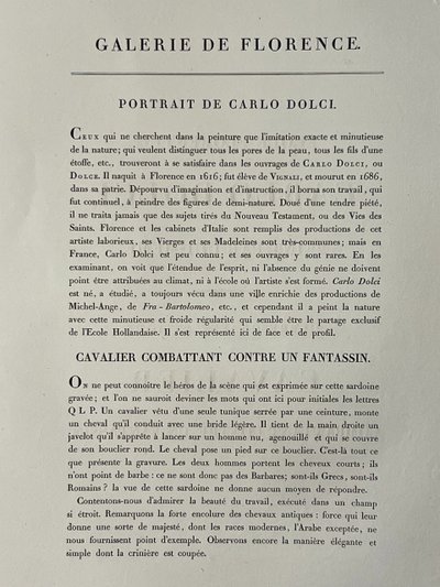 Carlo Dolci, Cavalier combatant un fantassin, Etching