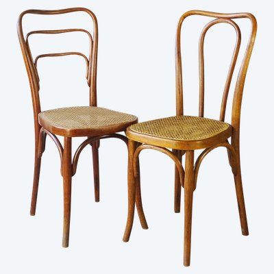 Set of 2 Kohn chairs no. 48a and 248a, Thonet no.