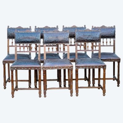 7 Henri II chairs