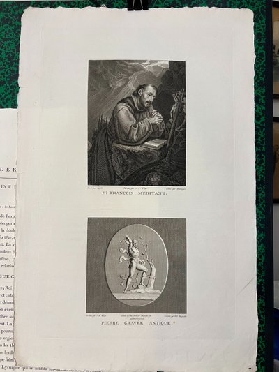 Saint Francis in meditation, Cigoli, Lycurgus, Etching