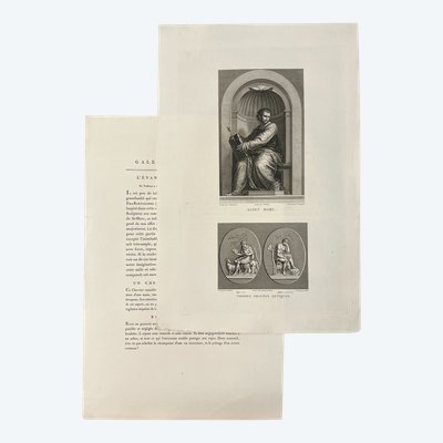 L’évangéliste Saint-Marc, Fra-Bartoloméo, Un chevrier et son troupeau, Gravure