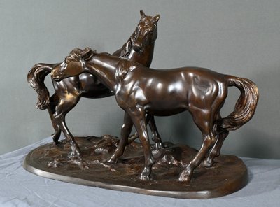 Bronze "Arabian Horses", after P-J. Mène - Early 20th century