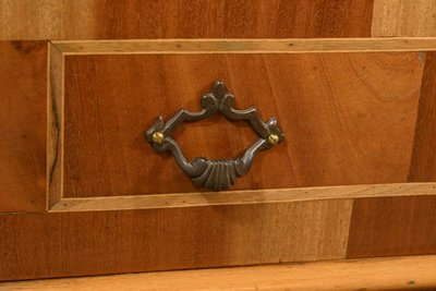 Scriban Blond Mahogany display case, England - 1960