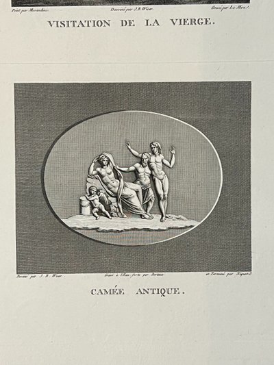 La visitation de la Vierge, Morandini, Bacchus et Ariane Canée, Etching