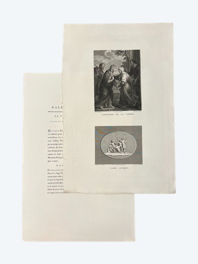 La visitation de la Vierge, Morandini, Bacchus et Ariane Canée, Etching