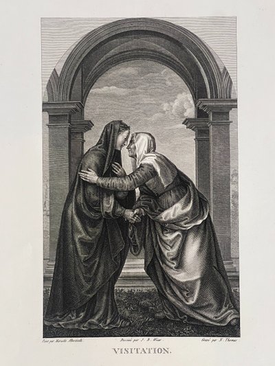 The Visitation, Mariotto Albertinelli, Children Wrestling, Etching