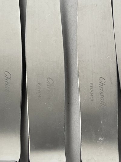 Six Christofle CHINON cheese knives