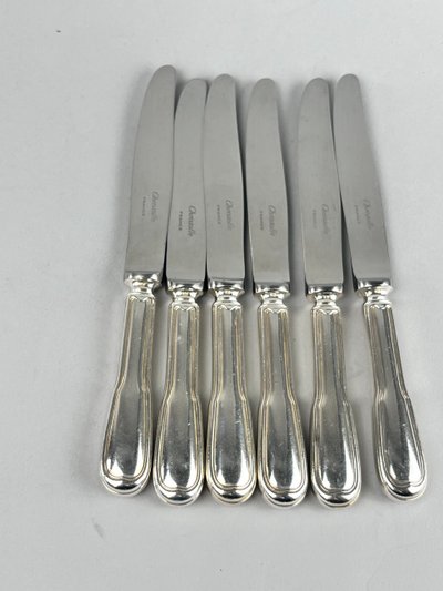 Six Christofle CHINON cheese knives