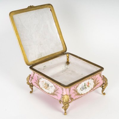 A Pink Enamel Jewelry Box, Circa 1880