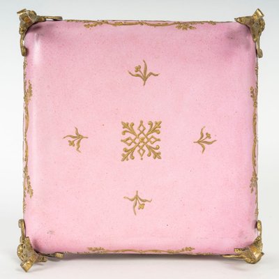 A Pink Enamel Jewelry Box, Circa 1880